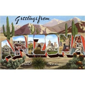Greetings from Arizona – Vintage Image, Note Card