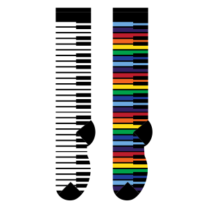 Colorful Piano Keys Socks – Foozys