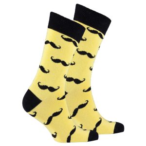 Yellow Mustache Socks