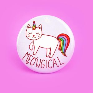 Meowgical Cat Unicorn Pinback Button