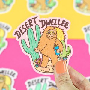 Desert Dweller Sasquatch Bigfoot Vinyl Sticker