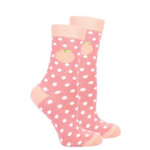Women’s Peach Dot Crew Socks