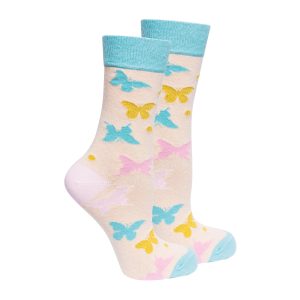 Women's Butterfly Crew Socks