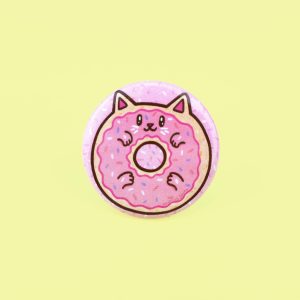 Donut Cat Pinback Button