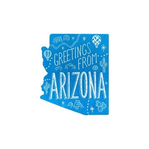 Arizona State Postcard Turquoise