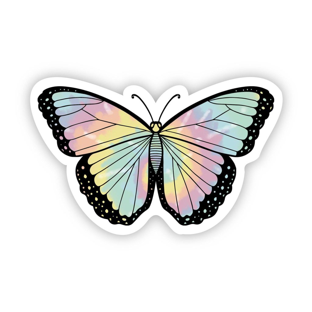 Butterfly Tie Dye Aesthetic Sticker Next Door Novelties
