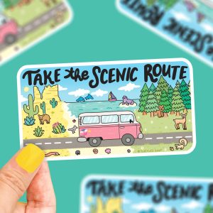 Take The Scenic Route Vinyl Sticker
