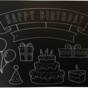 Reusable Chalkboard Placemat Happy Birthday
