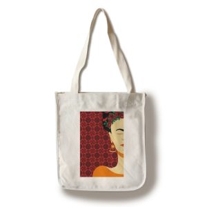 Tote Bag Frida Vector Silhouette Boho Pattern