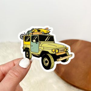 Camping Jeep Sticker