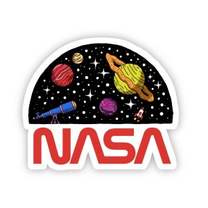NASA Telescope & Planets Sticker