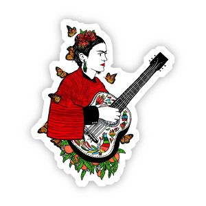 Frida Kahlo – Guitar And Butterfly Sticker