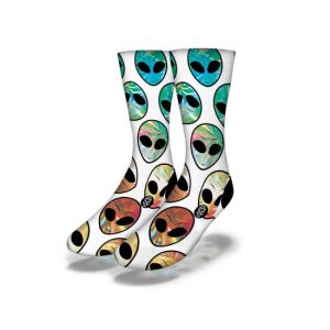 Reflective Alien Socks Men/Large By SavvySox