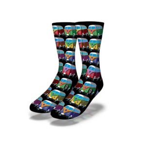 Colorful VW Bus Socks Junior/women By SavvySox