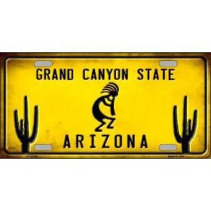 Arizona Kokopelli Novelty Metal License Plate