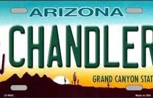 Standard 12″x6″  Chandler Arizona Metal Novelty License Plate