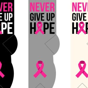 Never Give Up Hope Ribbon Womens Crew Socks