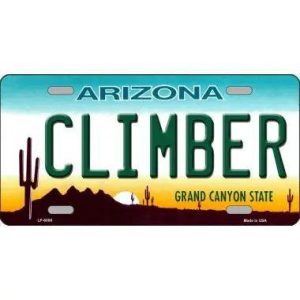Arizona Climber Novelty Metal License Plate
