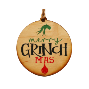 Merry Grinchmas Wood Ornament