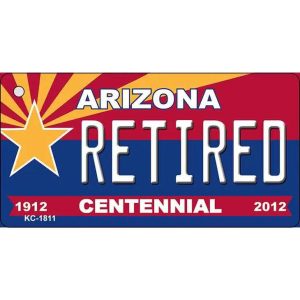 Retired Arizona Centennial State License Plate
