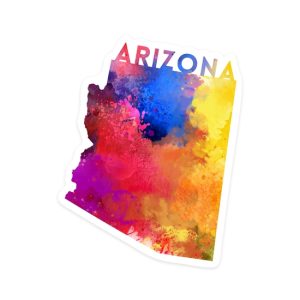 Arizona State Abstract Colors Vinyl Decal