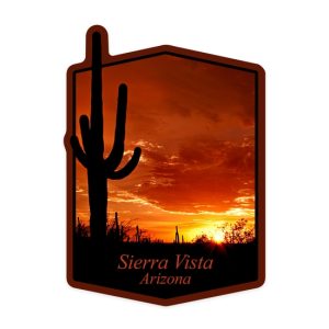 Sierra Vista Arizona Sunset And Cactus Vinyl Decal
