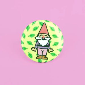 Garden Gnome Gardener Gift Pinback Button