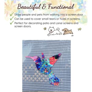 Hummingbird – Colorful Enamel Screen Door Magnet