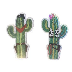 Cactus Cowboy / Cowgirl – Holographic Flex Screen Door Magnet