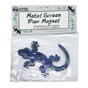 Gecko (Blue) – Colorful Enamel Screen Door Magnet