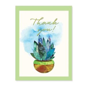 Aloe Cactus Thank You Greeting Card