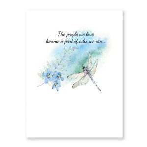 Dragonfly Watercolor Sympathy Greeting Card