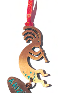 Arizona Tag – Kokopelli Keychain (Bronze)