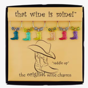 6-Piece Boot Painted Wine Charms