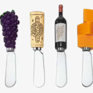 Red Wine Tasting Polyresin Cheese Spreader Boxed Set