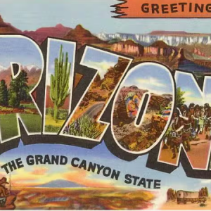 AZ-279 Greetings from Arizona, Grand Canyon – Vintage Image, Postcard