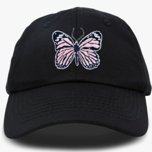 Dalix Exotic Pink Butterfly Hat Womens Gift Embroidered