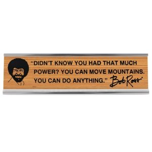 Bob Ross Mountains 8″ Desk Sign