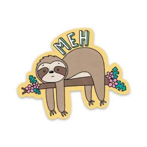 Meh Sticker – Sloth
