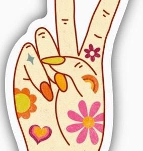 Groovy Peace Sign Sticker