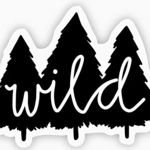 Wild Trees Black and White Nature Sticker