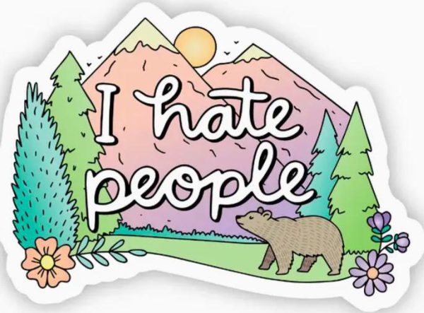 I Hate People Nature Sticker