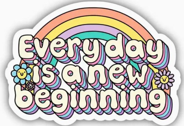 Everyday Is A New Beginning New Year Sticker