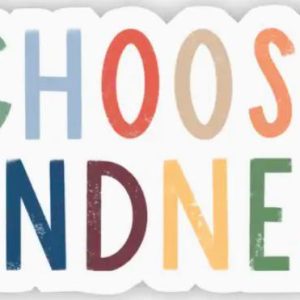 Choose Kindness Multicolor Lettering Sticker
